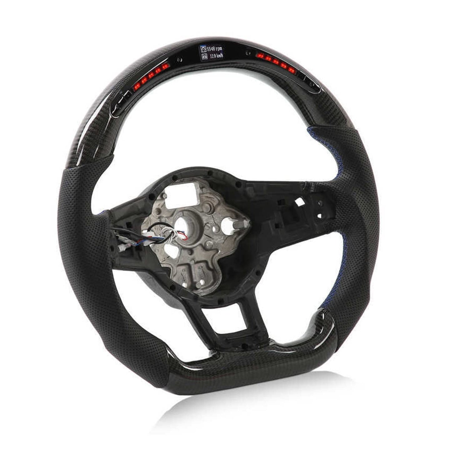 VW GOLF-7 / POLO / SCIROCCO CARBON FIBER STEERING WHEEL LED